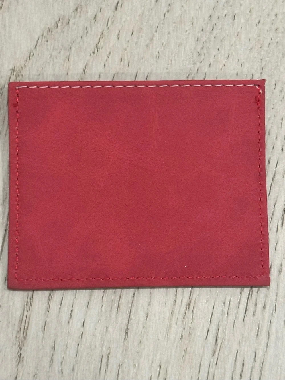 States of Mind Red Leather Card Holder Slim Credit Card Wallet